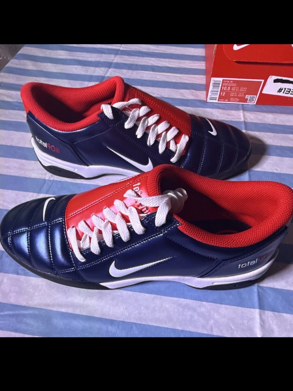 Nike Total 90 Midnight Navy White Size 10.5 Mens / 12 Womens HM7631-400